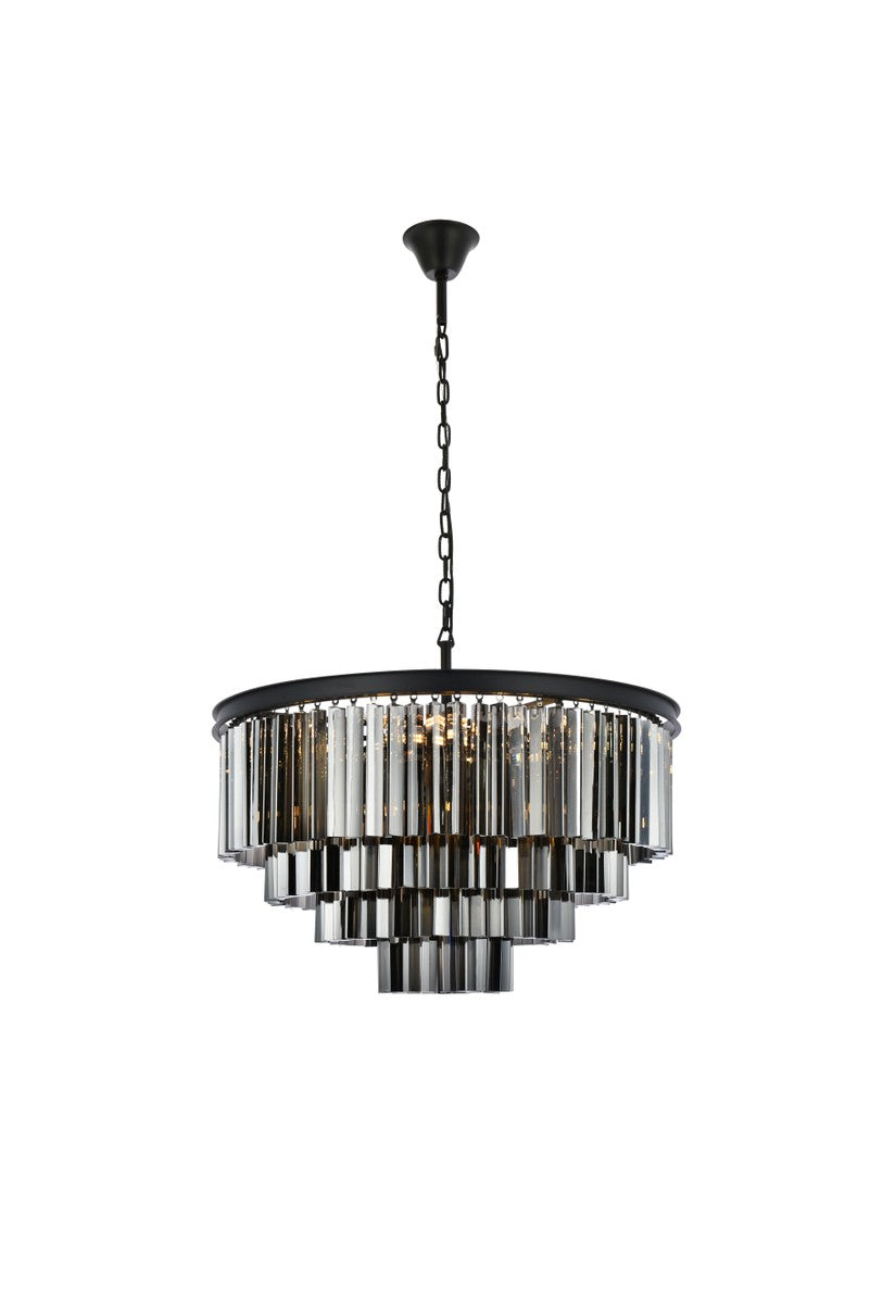 Elegant Sydney 1201D32MB-SS/RC Chandelier Light - Matte Black