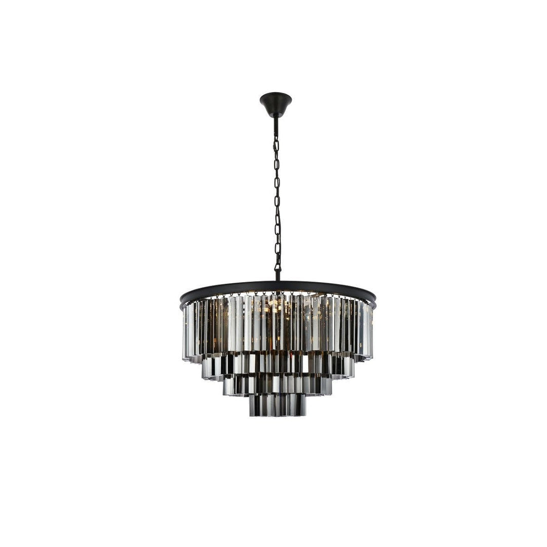 Elegant Sydney 1201D32MB-SS/RC Chandelier Light - Matte Black