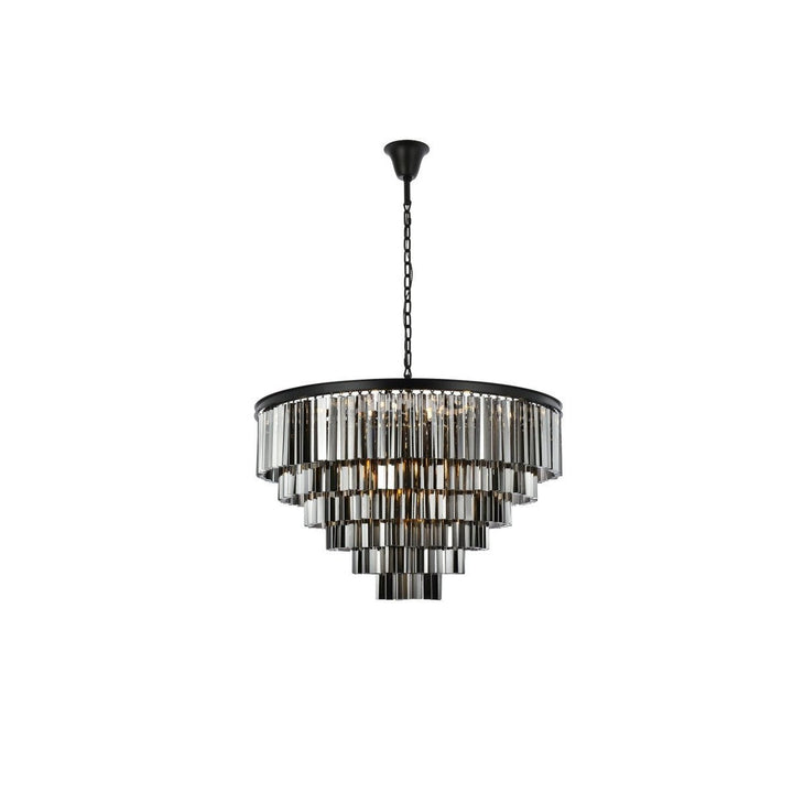 Elegant Sydney 1201D44MB-SS/RC Chandelier Light - Matte Black