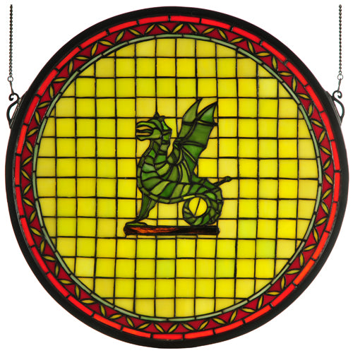 Meyda Tiffany Lighting 65710 Pendragon Window Mirror Multicolored