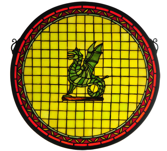 Meyda Tiffany Lighting 65710 Pendragon Window Mirror Multicolored