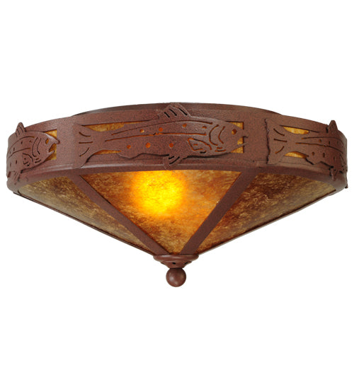 Meyda Tiffany Rainbow Trout 65736 Ceiling Light - Rust