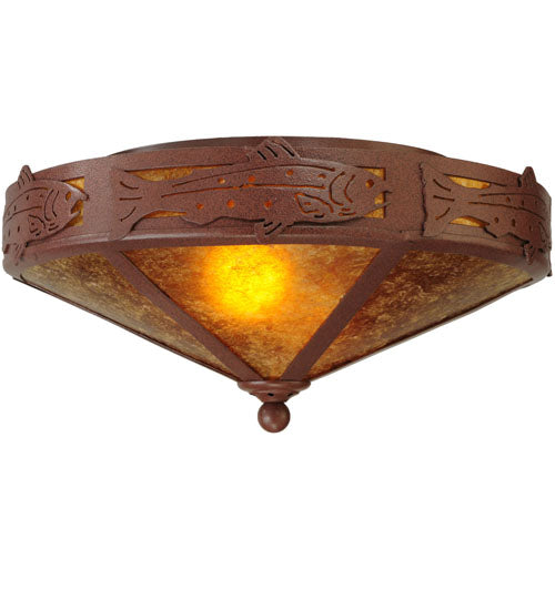 Meyda Tiffany Rainbow Trout 65736 Ceiling Light - Rust