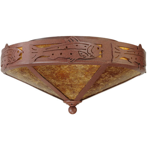 Meyda Tiffany Rainbow Trout 65736 Ceiling Light - Rust