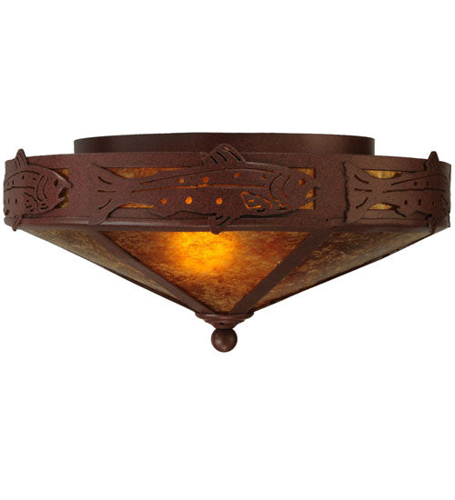 Meyda Tiffany Rainbow Trout 65736 Ceiling Light - Rust