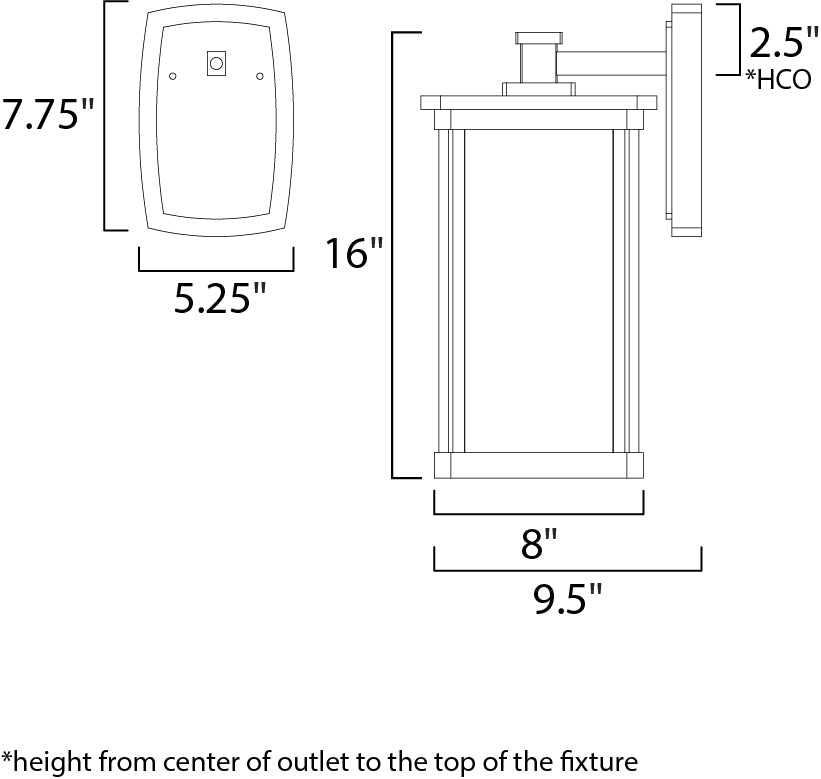 Maxim Lighting 65754FSBZ  Terrace Led E26 Outdoor Bronze