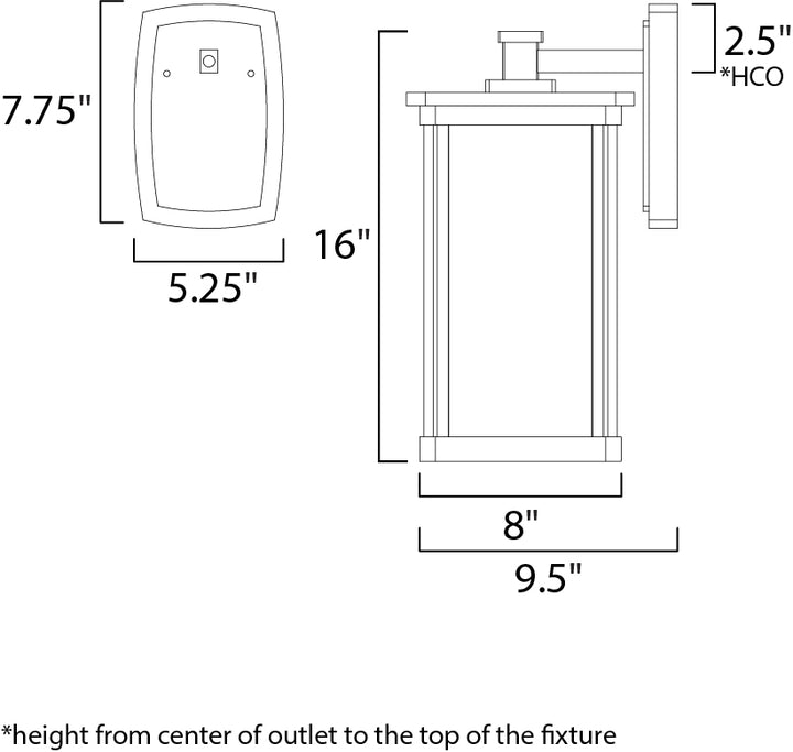Maxim Lighting 65754FSBZ  Terrace Led E26 Outdoor Bronze