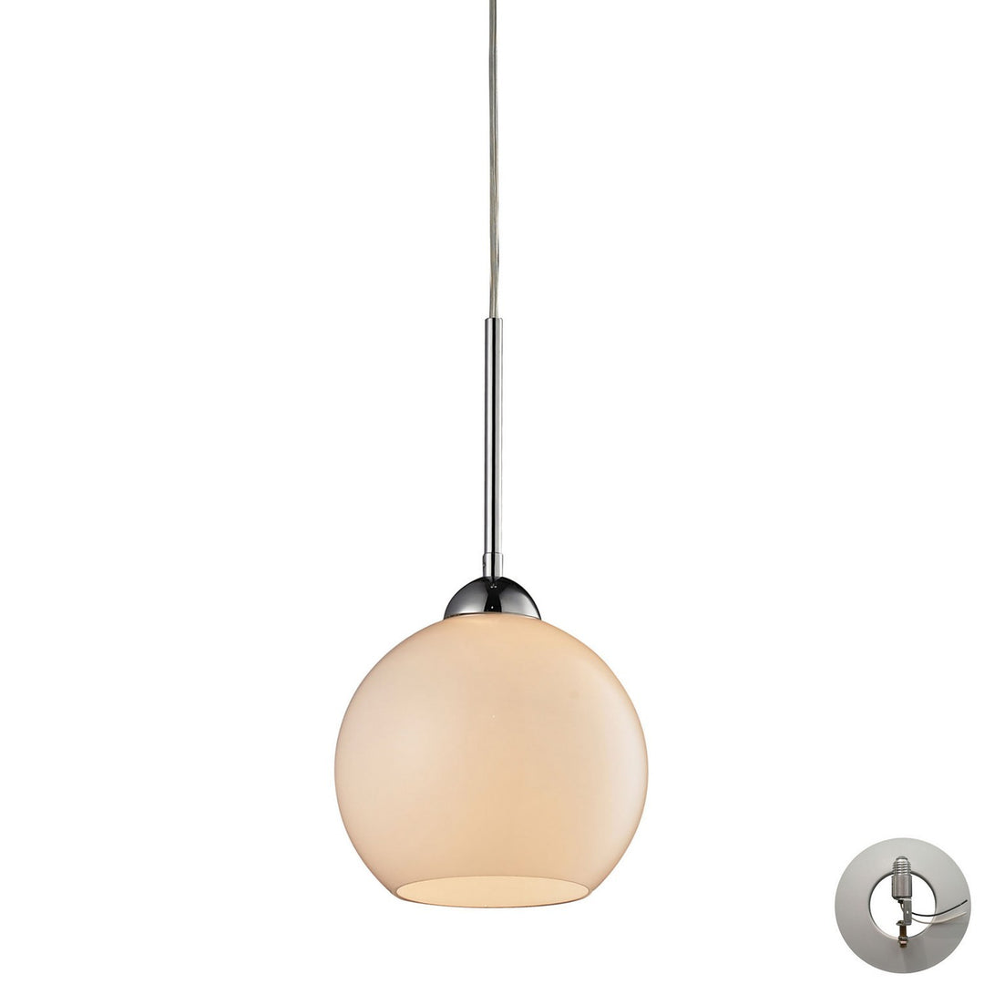 Elk Cassandra 10240/1WH-LA Pendant Light - Polished Chrome