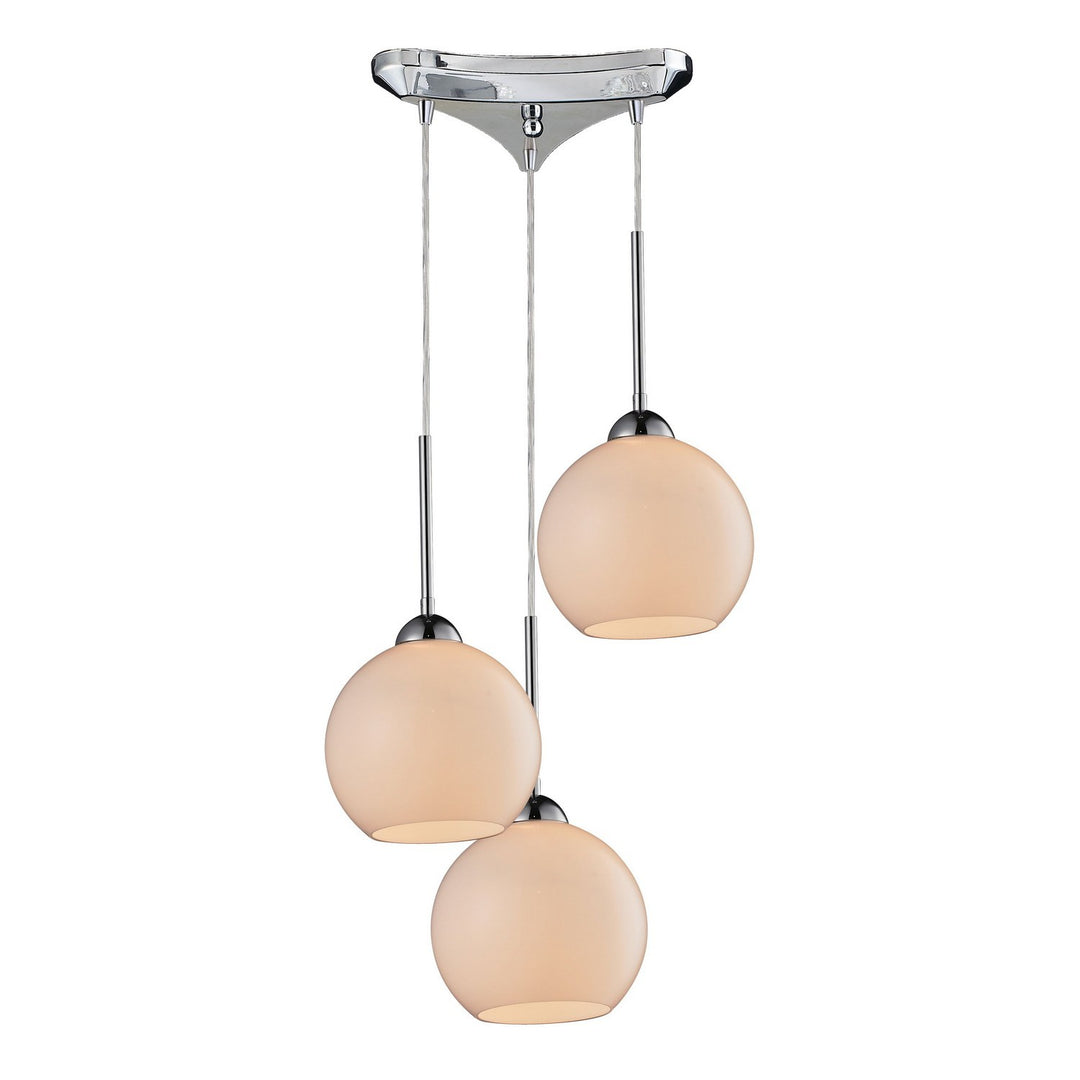 Elk Cassandra 10240/3WH Pendant Light - Polished Chrome