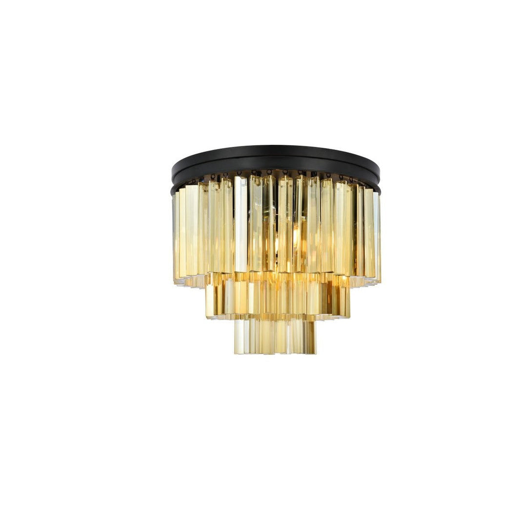 Elegant Sydney 1201F20MB-GT/RC Ceiling Light - Matte Black