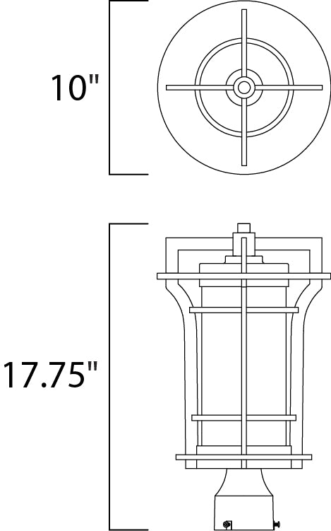 Maxim Lighting 65780WGBO  Oakville Led E26 Outdoor Black Oxide