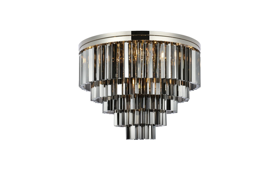 Elegant Sydney 1201F32PN-SS/RC Ceiling Light - Polished Nickel