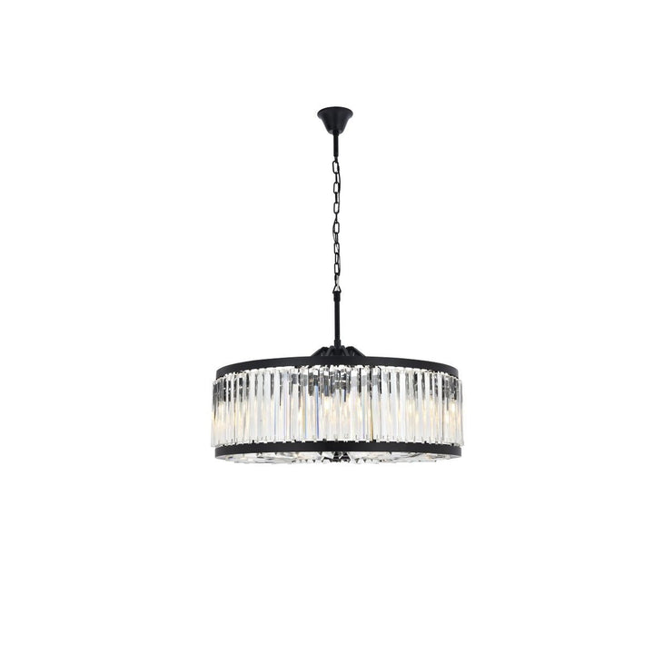 Elegant Chelsea 1203D35MB/RC Chandelier Light - Matte Black