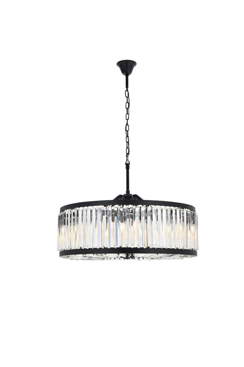 Elegant Chelsea 1203D35MB/RC Chandelier Light - Matte Black