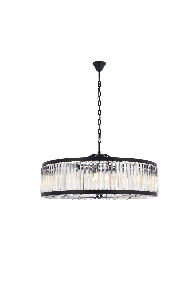 Elegant Chelsea 1203G43MB/RC Pendant Light - Matte Black