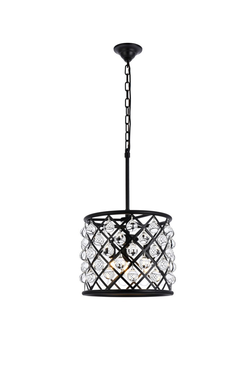 Elegant Madison 1204D14MB/RC Pendant Light - Matte Black