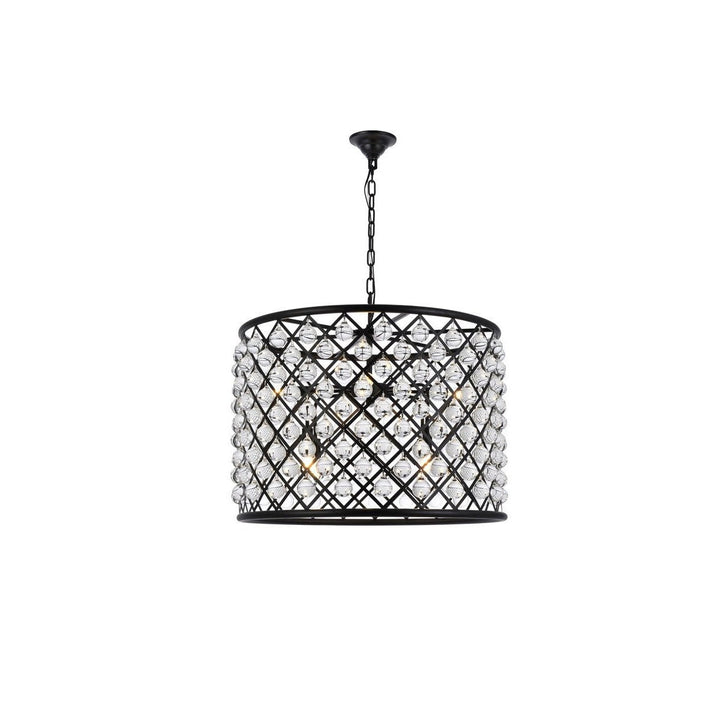 Elegant Madison 1204D27MB/RC Chandelier Light - Matte Black