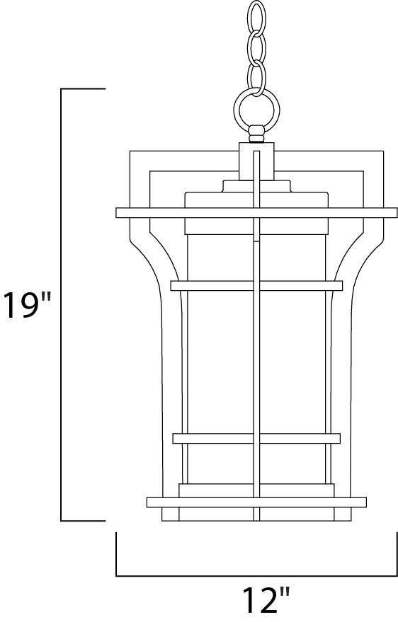 Maxim Lighting 65788WGBO  Oakville Led E26 Outdoor Black Oxide
