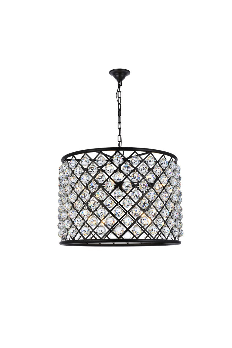 Elegant Madison 1206D27MB/RC Chandelier Light - Matte Black