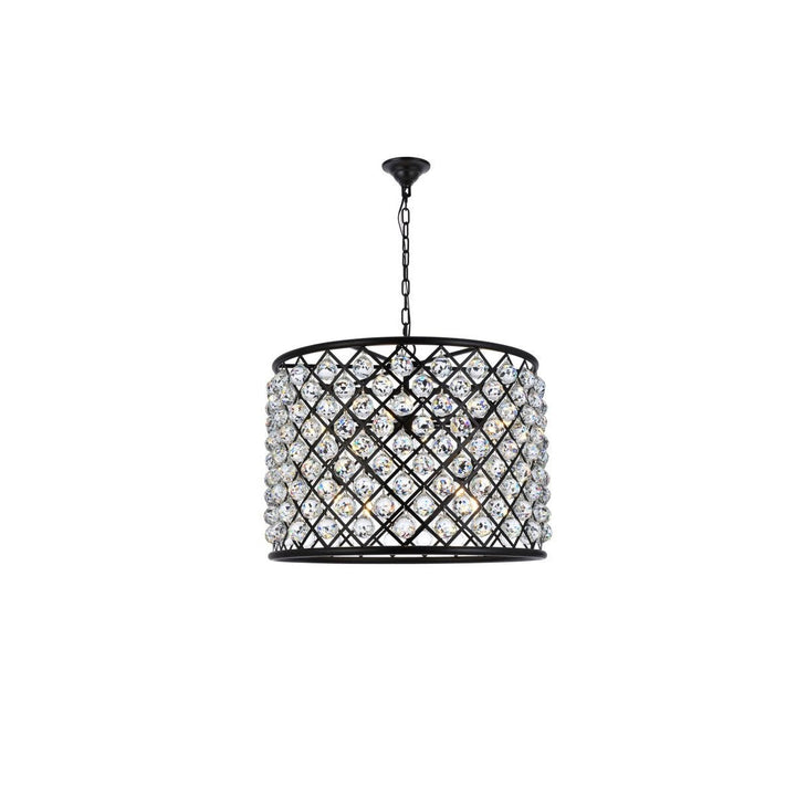 Elegant Madison 1206D27MB/RC Chandelier Light - Matte Black