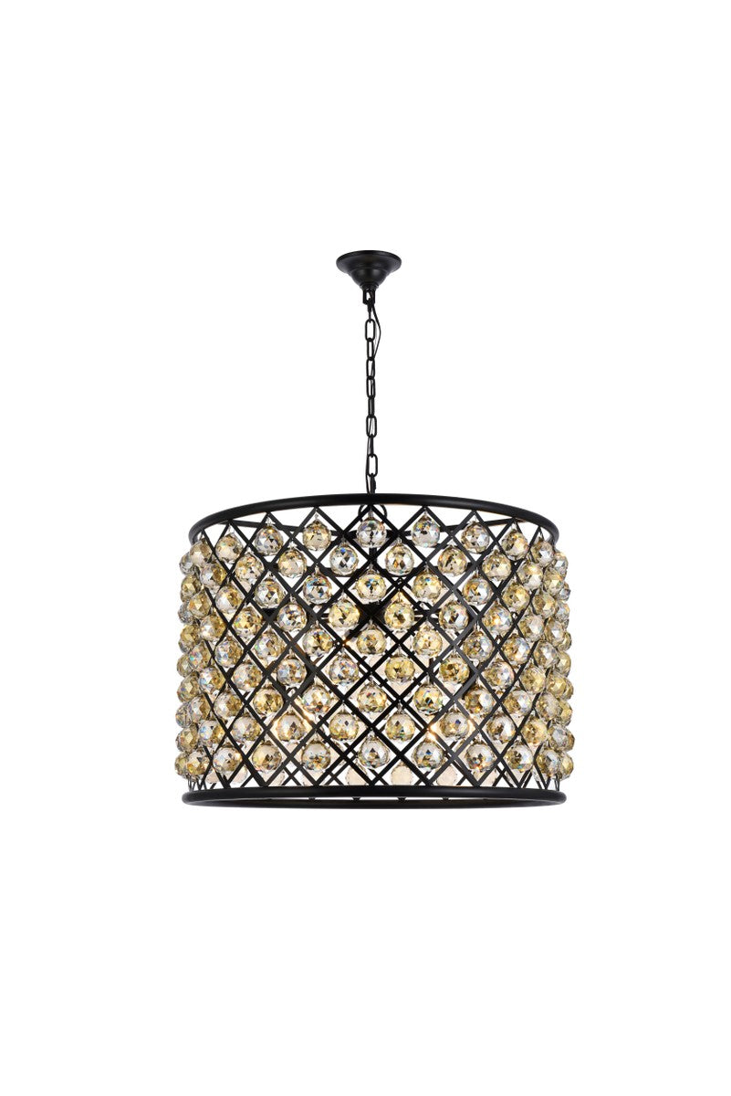 Elegant Madison 1206D27MB-GT/RC Chandelier Light - Matte Black