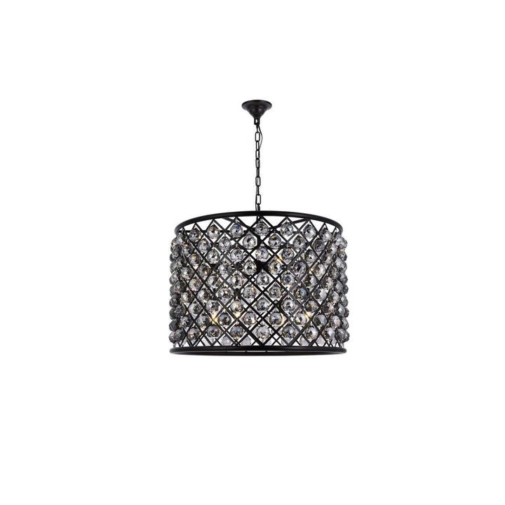 Elegant Madison 1206D27MB-SS/RC Chandelier Light - Matte Black