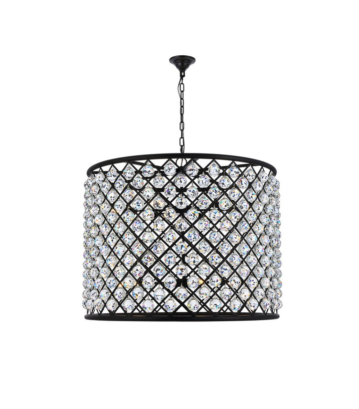 Elegant Madison 1206D35MB/RC Chandelier Light - Matte Black