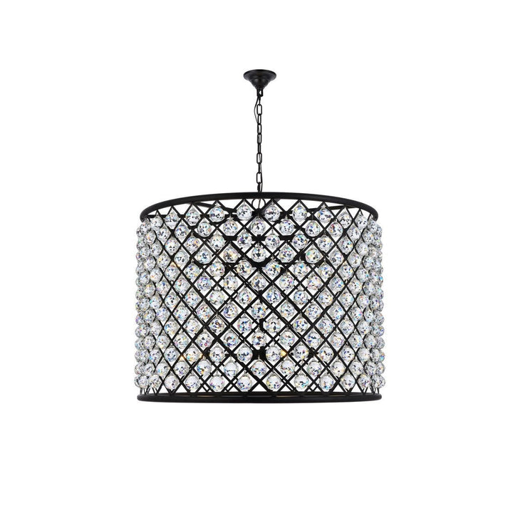 Elegant Madison 1206D35MB/RC Chandelier Light - Matte Black