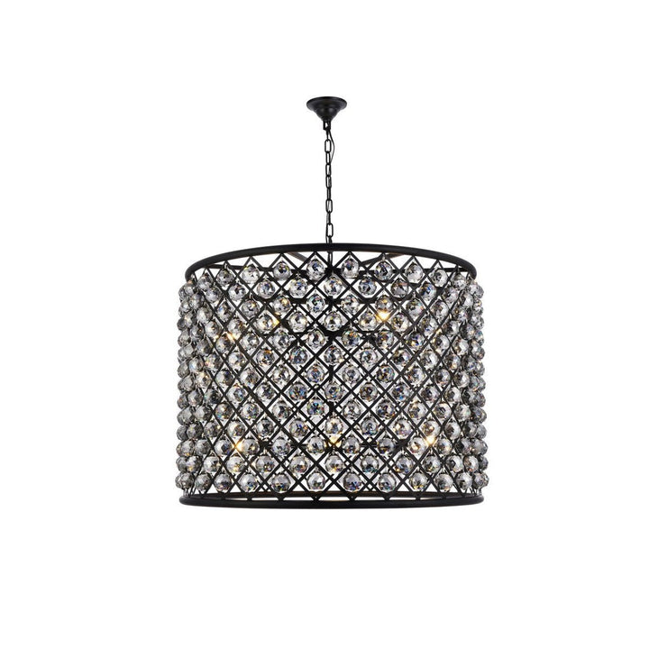 Elegant Madison 1206D35MB-SS/RC Chandelier Light - Matte Black