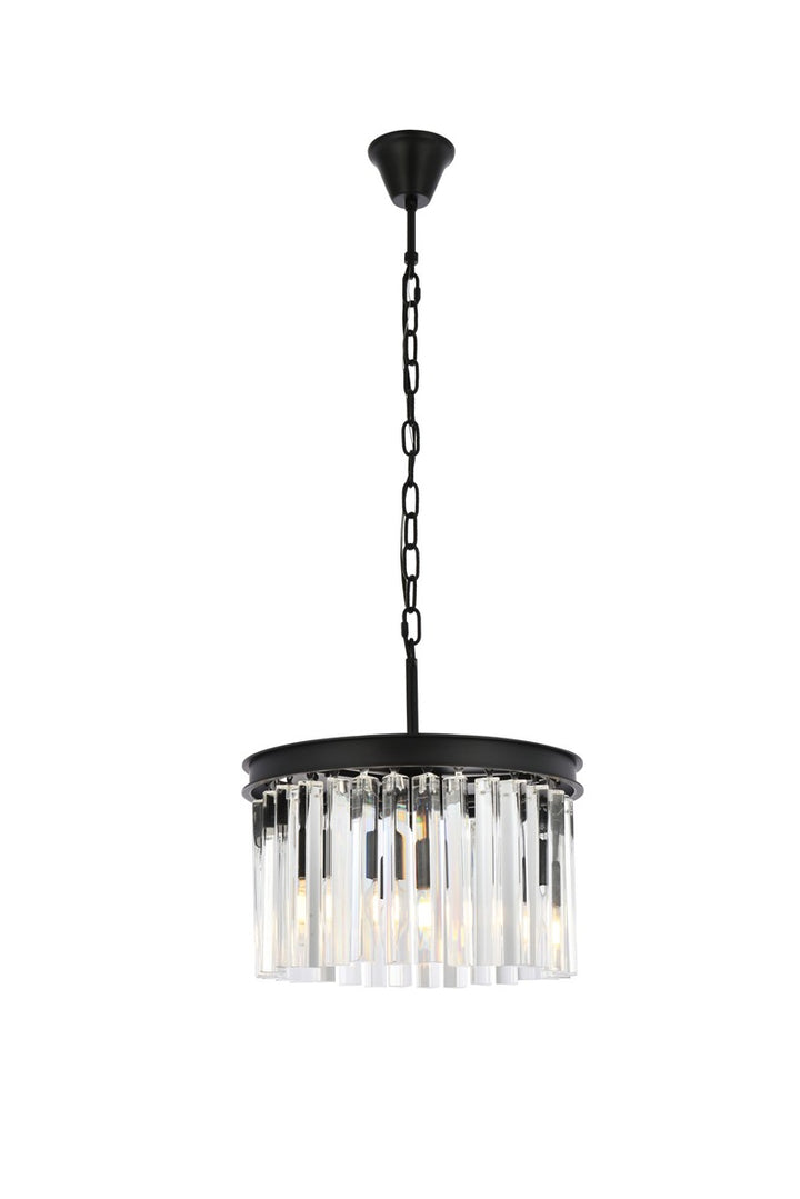 Elegant Sydney 1208D16MB/RC Pendant Light - Matte Black