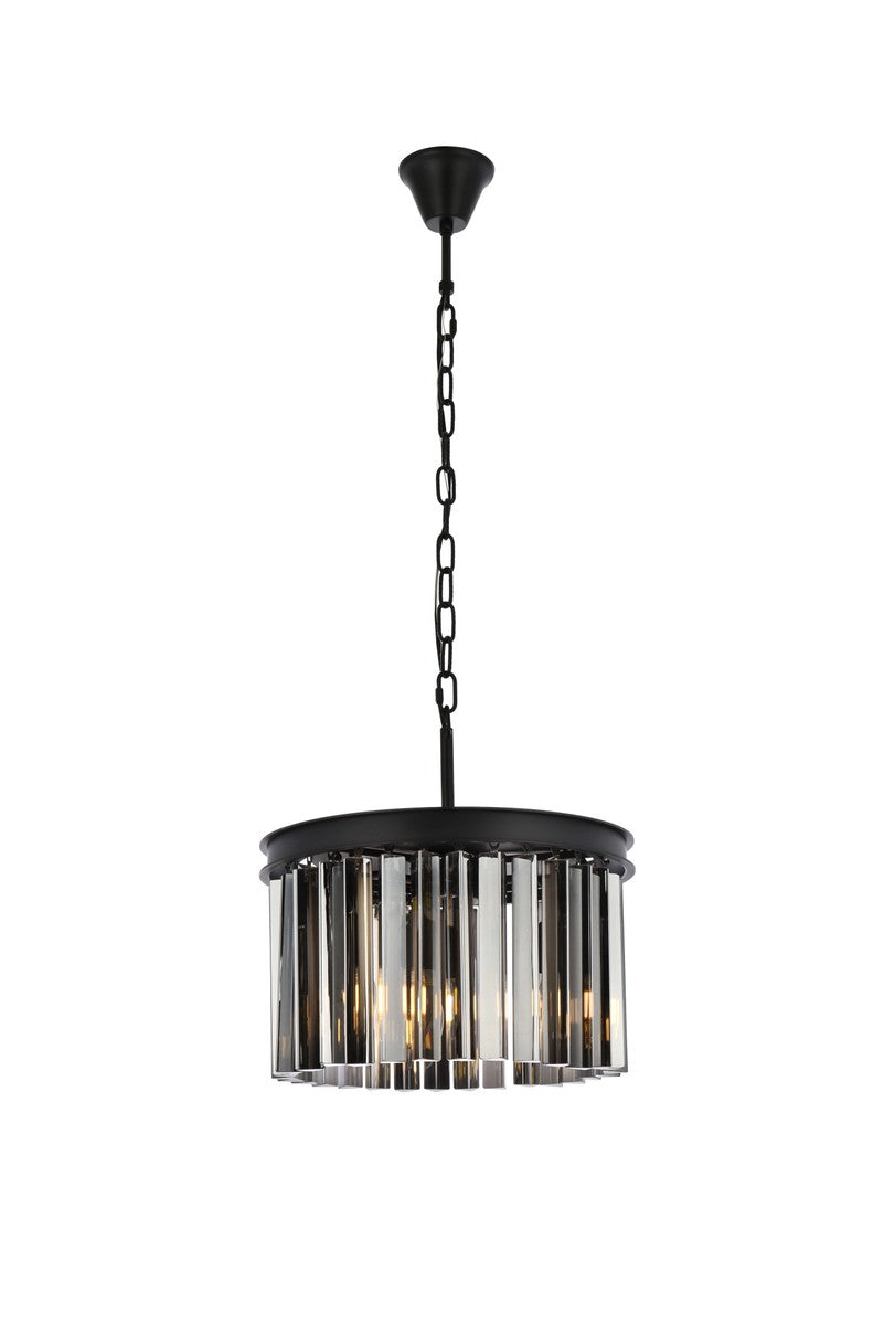 Elegant Sydney 1208D16MB-SS/RC Pendant Light - Matte Black