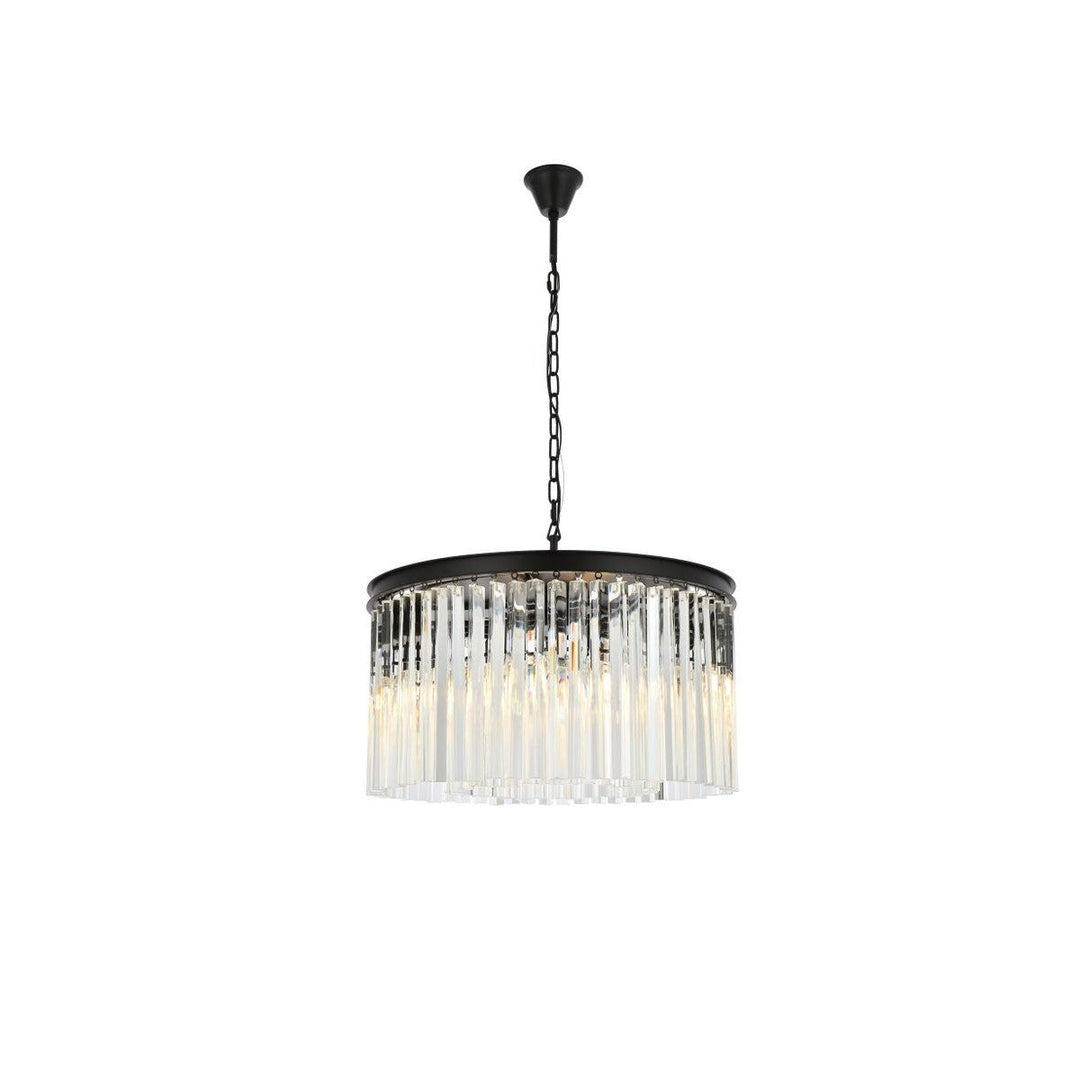 Elegant Sydney 1208D26MB/RC Chandelier Light - Matte Black