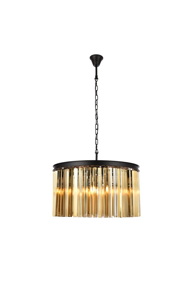 Elegant Sydney 1208D26MB-GT/RC Chandelier Light - Matte Black