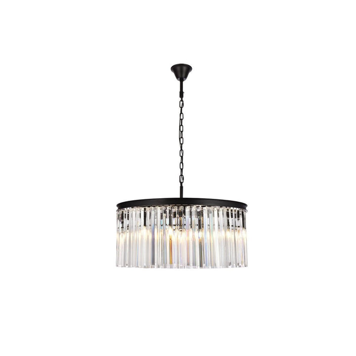 Elegant Sydney 1208D31MB/RC Chandelier Light - Matte Black