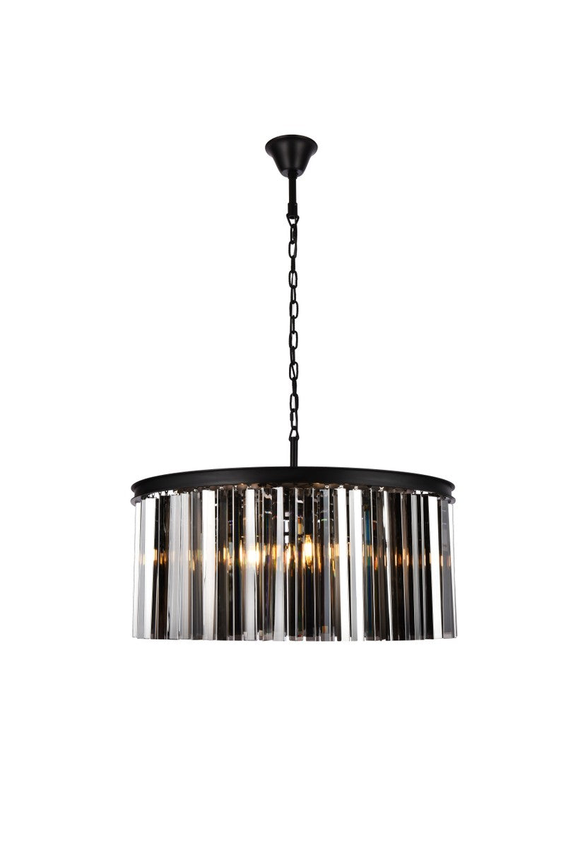 Elegant Sydney 1208D31MB-SS/RC Chandelier Light - Matte Black