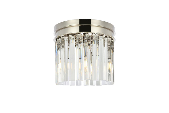 Elegant Sydney 1208F12PN/RC Ceiling Light - Polished Nickel