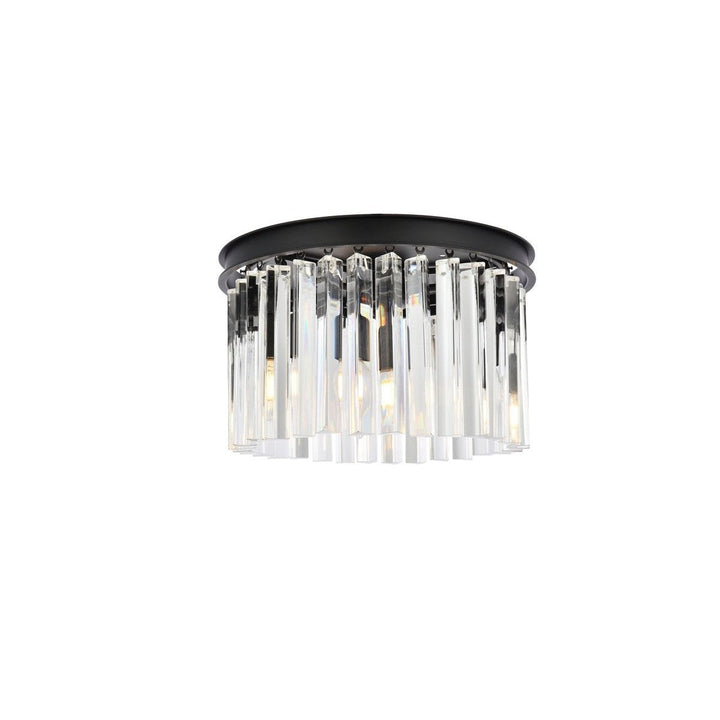 Elegant Sydney 1208F16MB/RC Ceiling Light - Matte Black