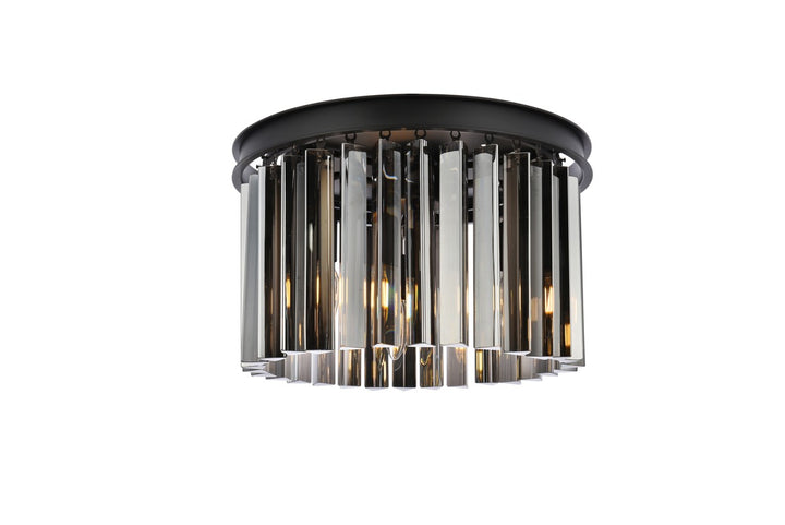 Elegant Sydney 1208F16MB-SS/RC Ceiling Light - Matte Black