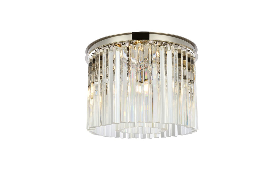 Elegant Sydney 1208F20PN/RC Ceiling Light - Polished Nickel