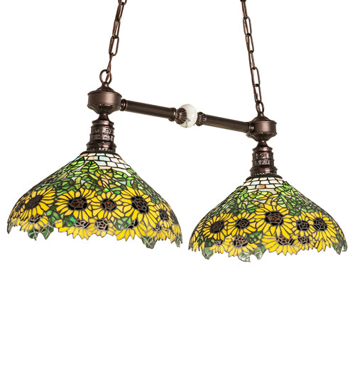 Meyda Tiffany Wild Sunflower 65825 Pendant Light - Mahogany Bronze