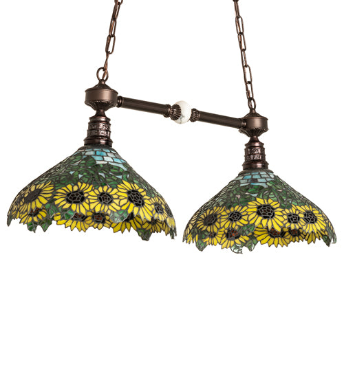 Meyda Tiffany Wild Sunflower 65825 Pendant Light - Mahogany Bronze