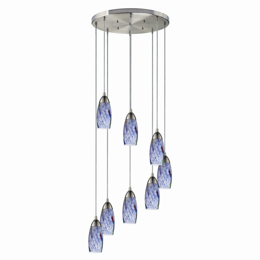 Elk Milan 110-8R-BL Pendant Light - Satin Nickel
