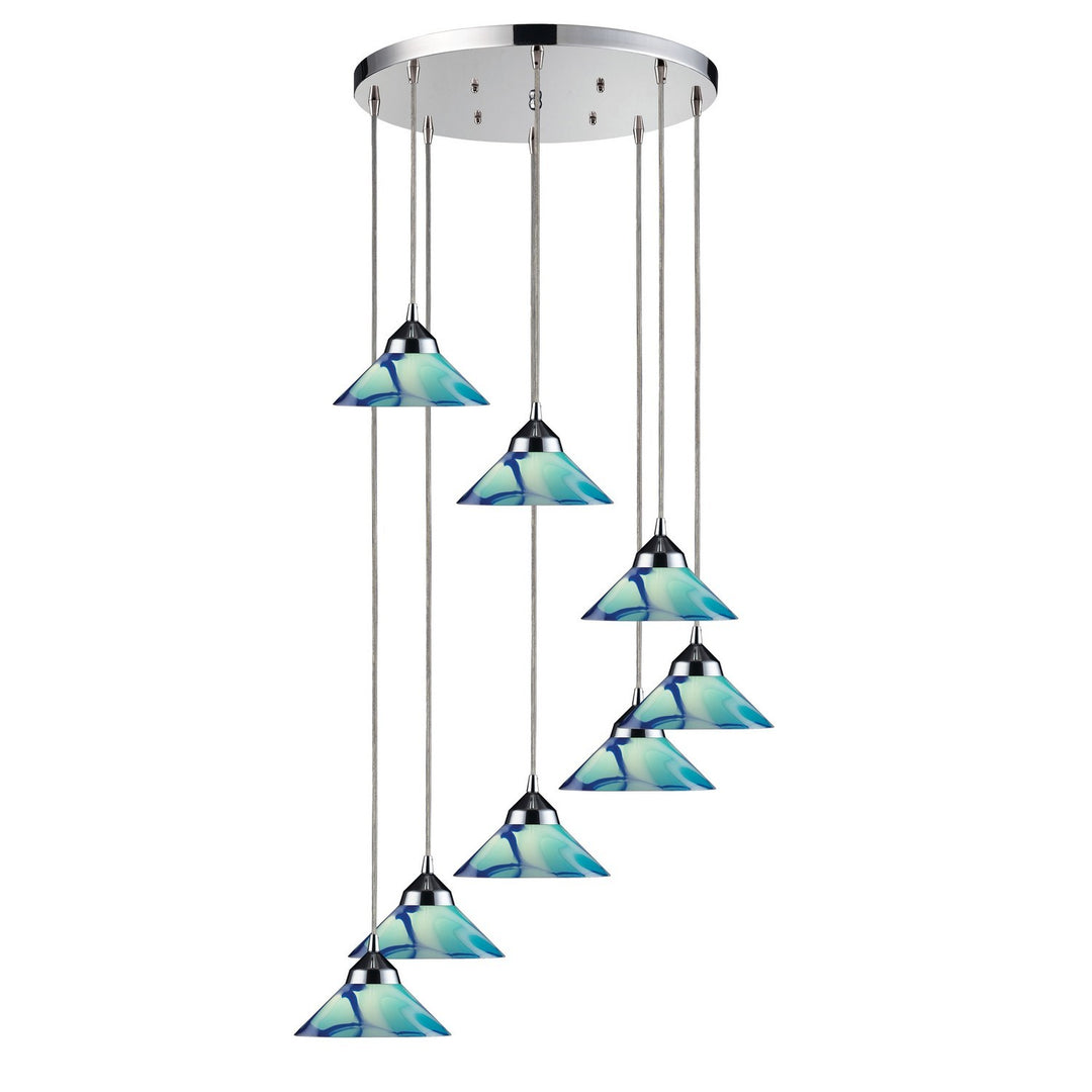 Elk Refraction 1477/8R-CAR Pendant Light - Polished Chrome