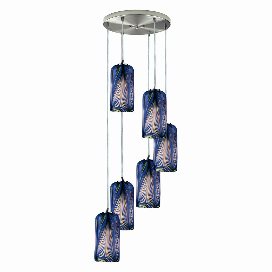 Elk Molten 544-6R-MO Pendant Light - Satin Nickel
