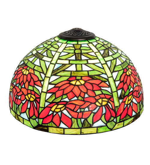 Meyda Tiffany Lighting 65894 Poinsettia Shade Lamp Shade Multicolored