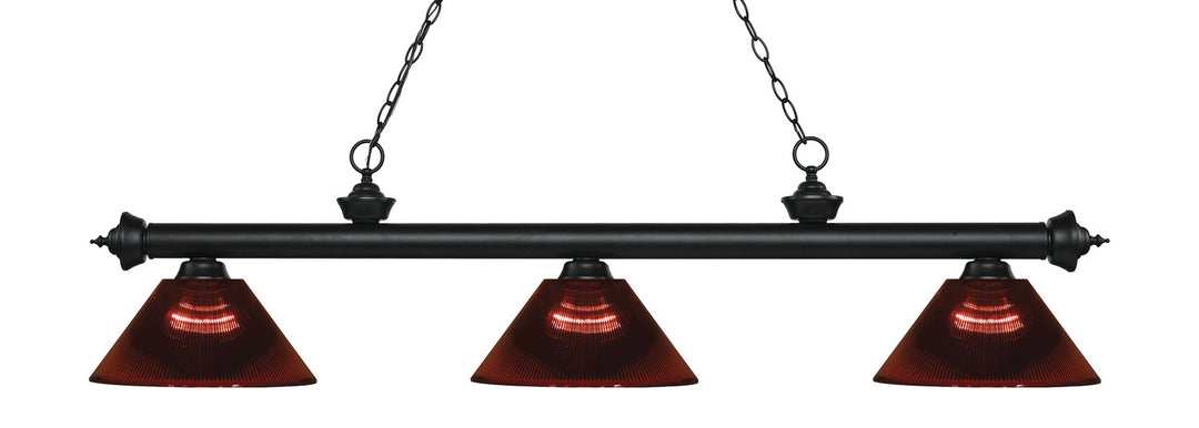 Z-Lite Riviera 200-3MB-ARBG Pendant Light - Matte Black