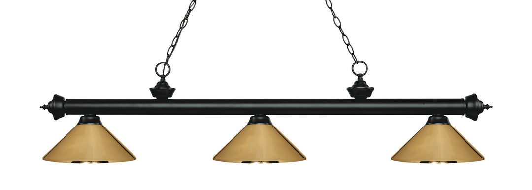 Z-Lite Riviera 200-3MB-MPB Pendant Light - Matte Black