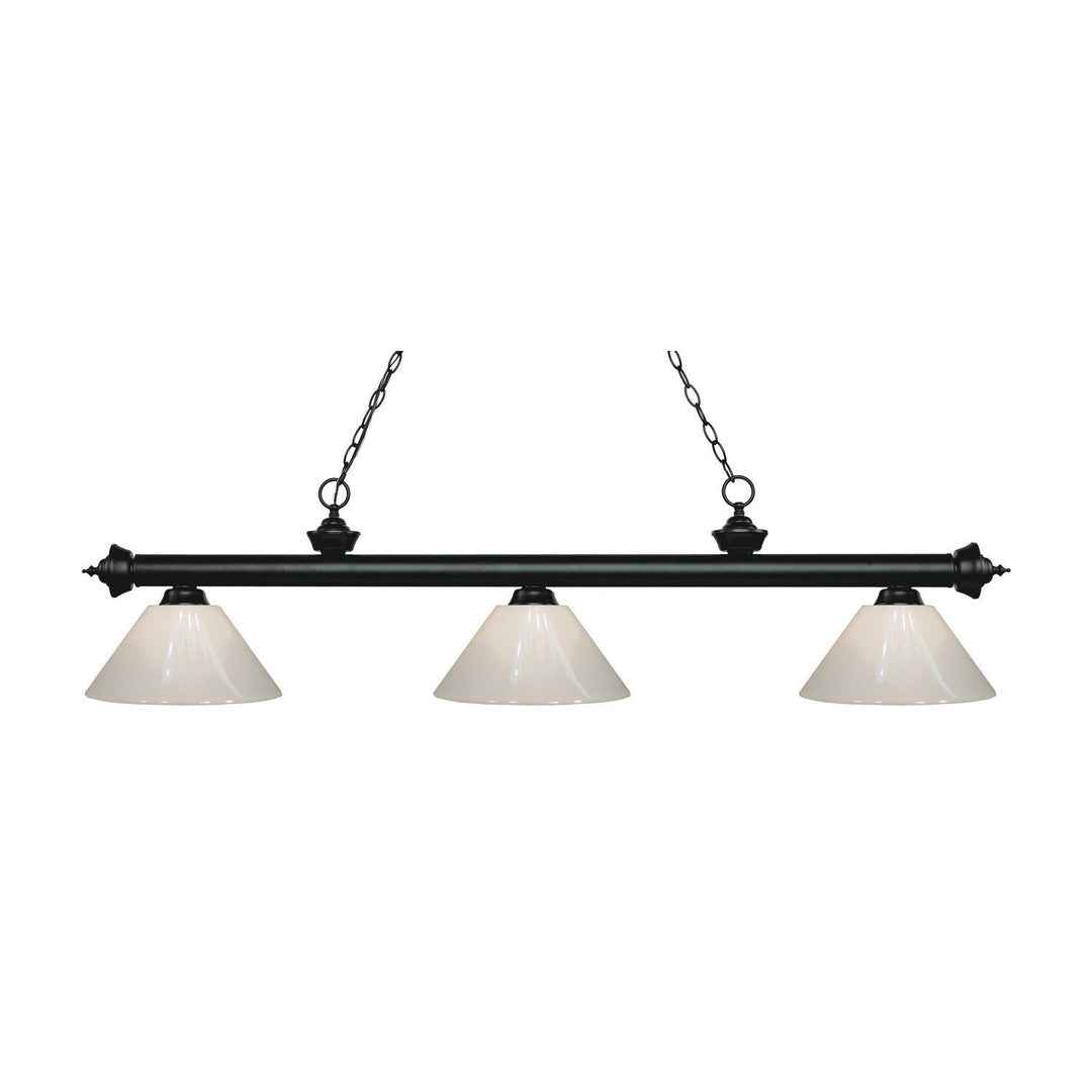 Z-Lite Riviera 200-3MB-PWH Pendant Light - Matte Black