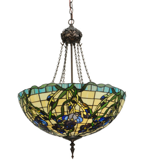 Meyda Tiffany Iris 65965 Pendant Light - Antique Copper