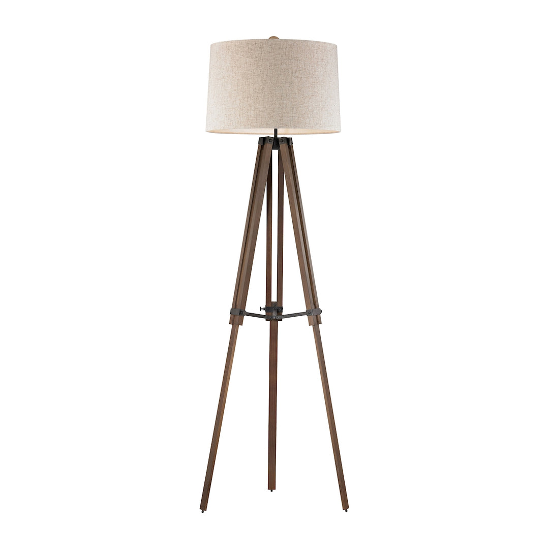 Elk Lighting D2817  Wooden Brace Lamp Walnut